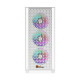 PC Power Flow White Light Mesh ATX Gaming Desktop Case White